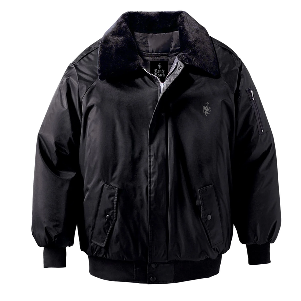 R ✠ R ✠ R Renee Beach Black Men's Nylon Flight Jacket