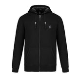 R ✠ R ✠ R Renee Beach Black Men's Embroidered Full Zip Sherpa lined Hoodie